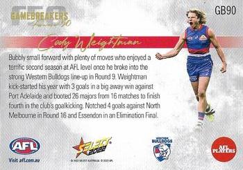 2022 Select AFL Footy Stars - Gamebreakers F50 #GB90 Cody Weightman Back